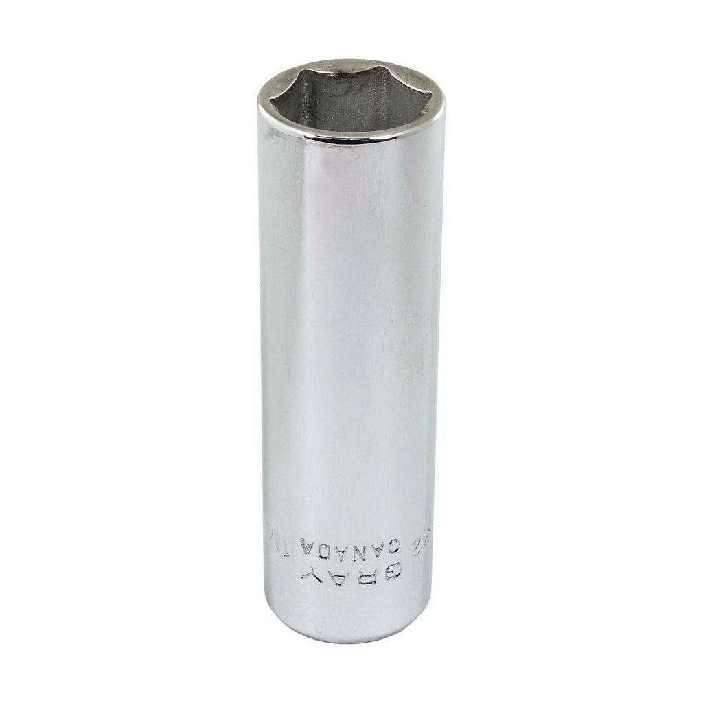 Gray Tools LDS22 Deep Socket, Imperial, 1/2 in, 11/16 in Hex Socket, 6 Points
