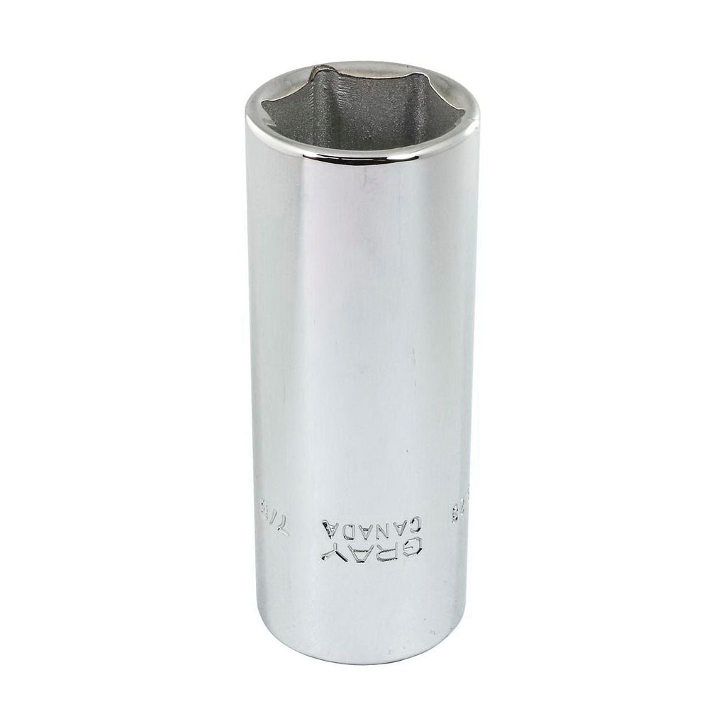 Gray Tools LDS28 Deep Socket, Imperial, 1/2 in, 7/8 in Hex Socket, 6 Points