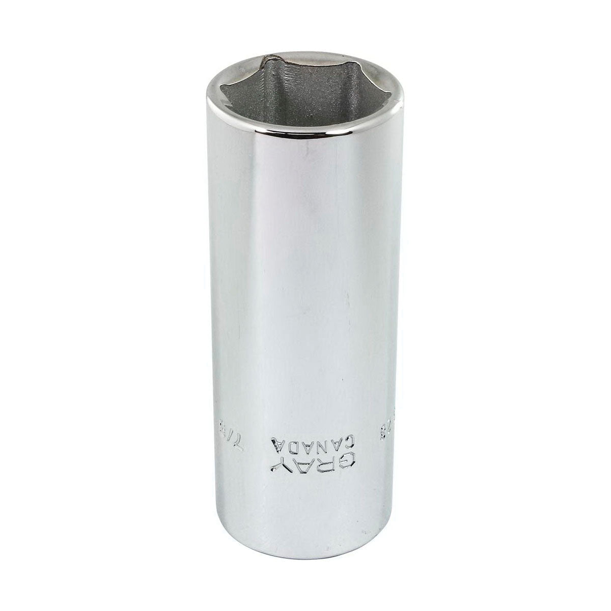 Gray Tools LDS28 Deep Socket, Imperial, 1/2 in, 7/8 in Hex Socket, 6 Points