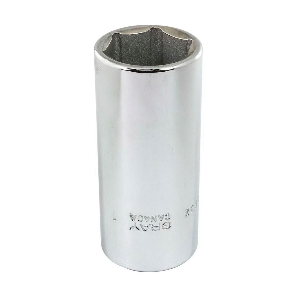 Gray Tools LDS32 Deep Socket, Imperial, 1/2 in, 1 in Hex Socket, 6 Points