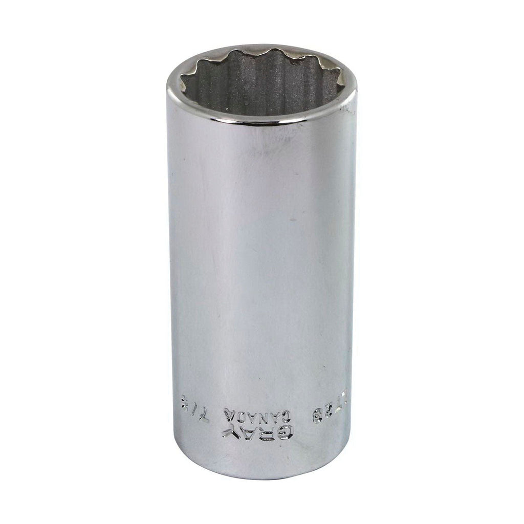 Gray Tools LT28 Deep Socket, Imperial, 3/8 in, 7/8 in Hex Socket, 12 Points