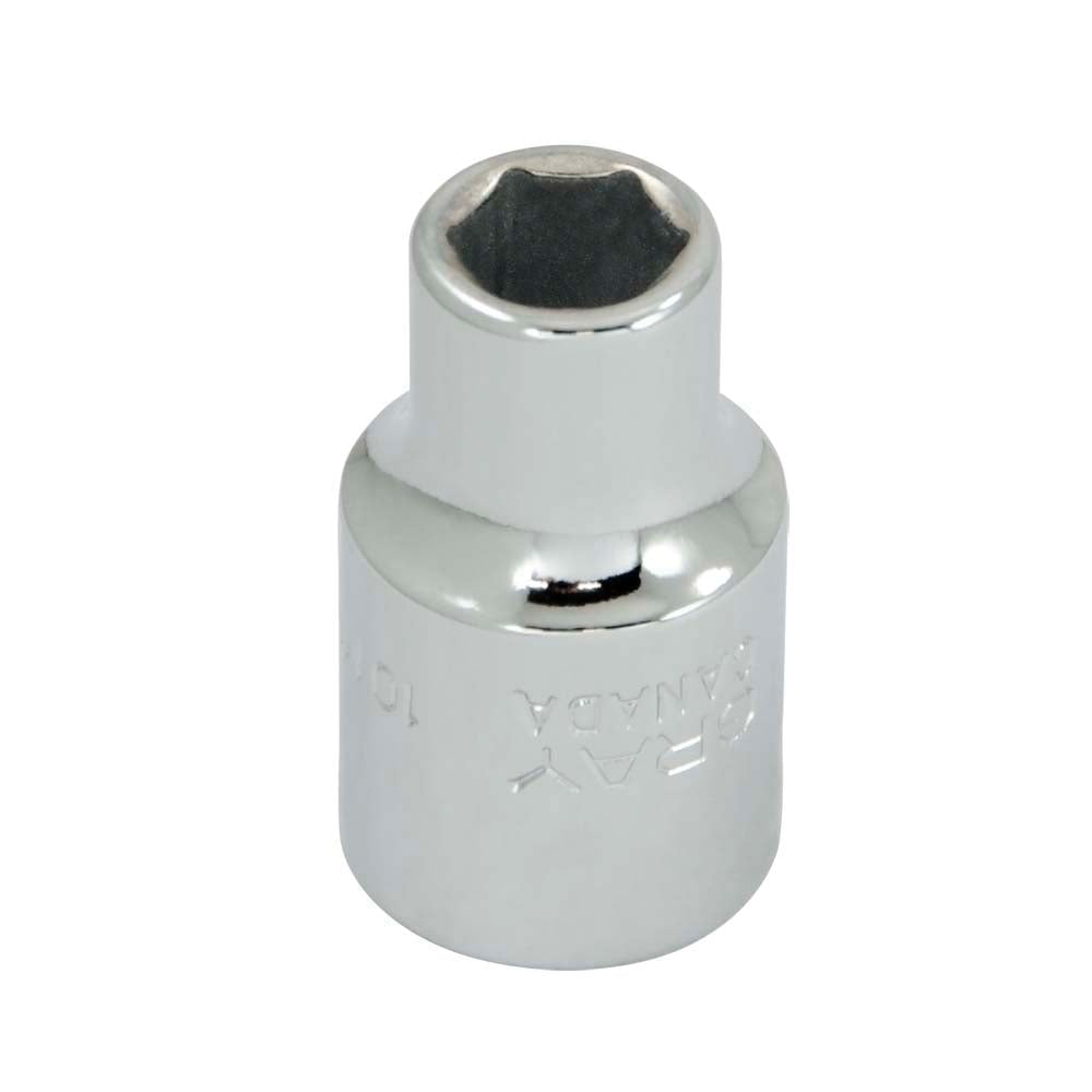 Gray Tools M1210H Standard Socket, Metric, 1/2 in, 10 mm Hex Socket, 6 Points