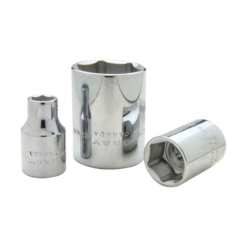Gray Tools M1211H Standard Socket, Metric, 1/2 in, 11 mm Hex Socket, 6 Points