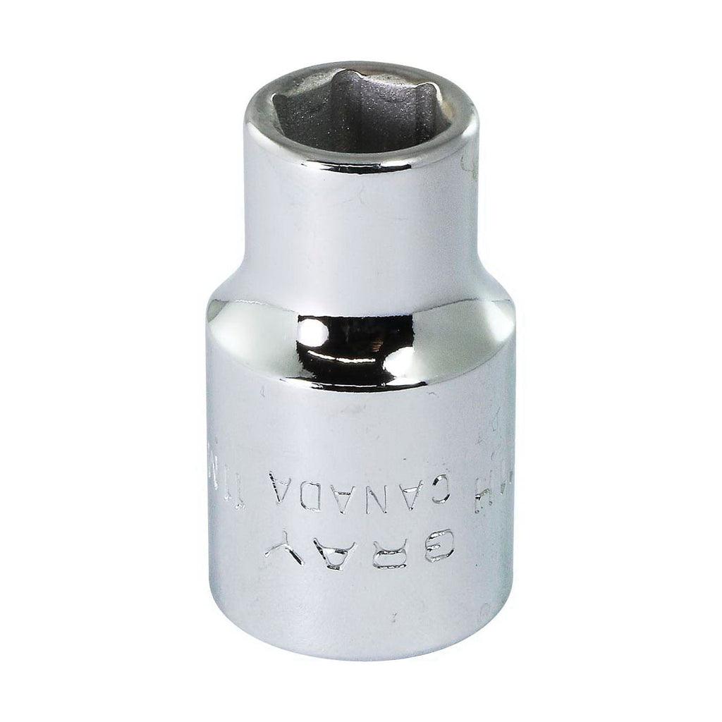 Gray Tools M1211H Standard Socket, Metric, 1/2 in, 11 mm Hex Socket, 6 Points