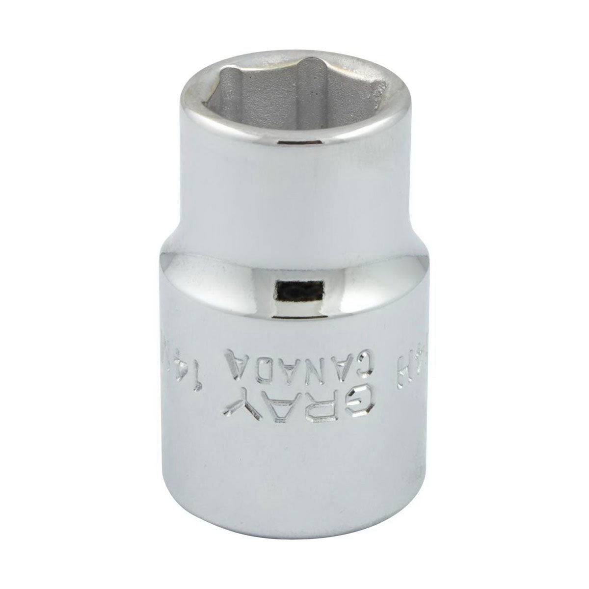 Gray Tools M1214H Standard Socket, Metric, 1/2 in, 14 mm Hex Socket, 6 Points