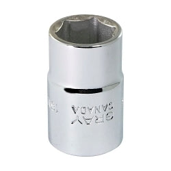 Gray Tools M1216H Standard Socket, Metric, 1/2 in, 16 mm Hex Socket, 6 Points