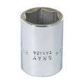 Gray Tools M1220H Standard Socket, Metric, 1/2 in, 20 mm Hex Socket, 6 Points