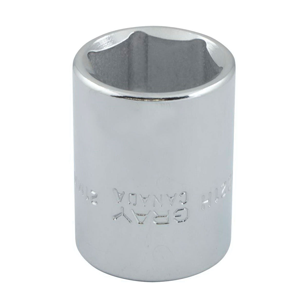 Gray Tools M1221H Standard Socket, Metric, 1/2 in, 21 mm Hex Socket, 6 Points