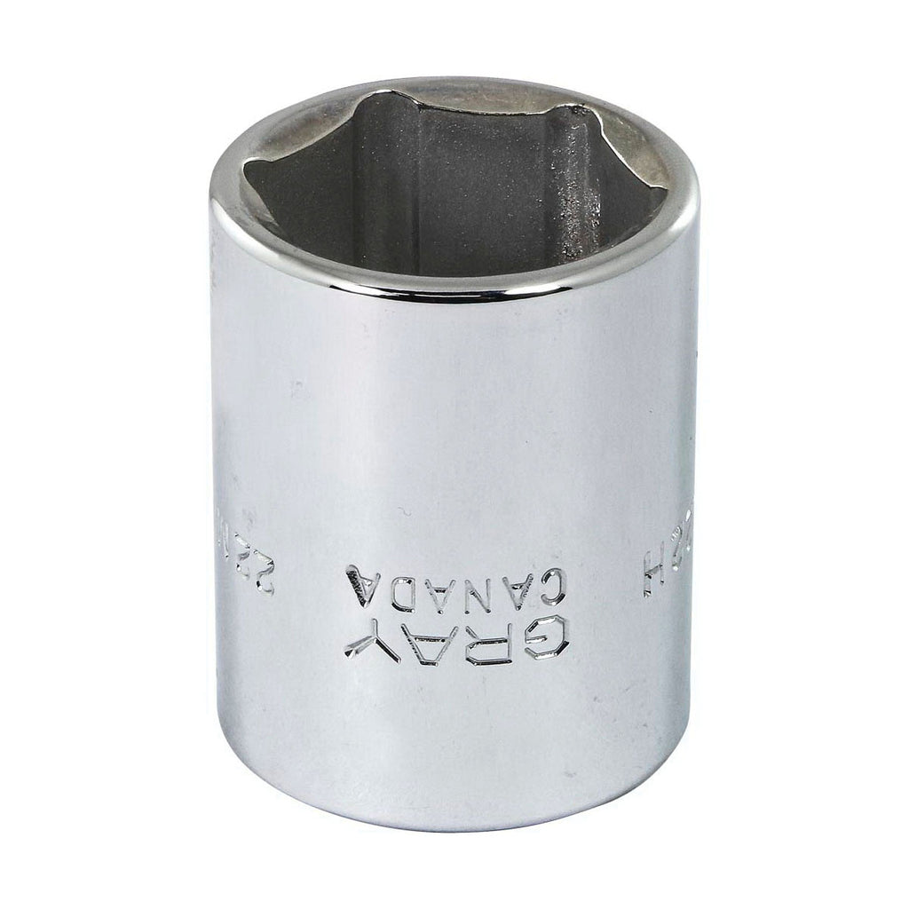 Gray Tools M1222H Standard Socket, Metric, 1/2 in, 22 mm Hex Socket, 6 Points