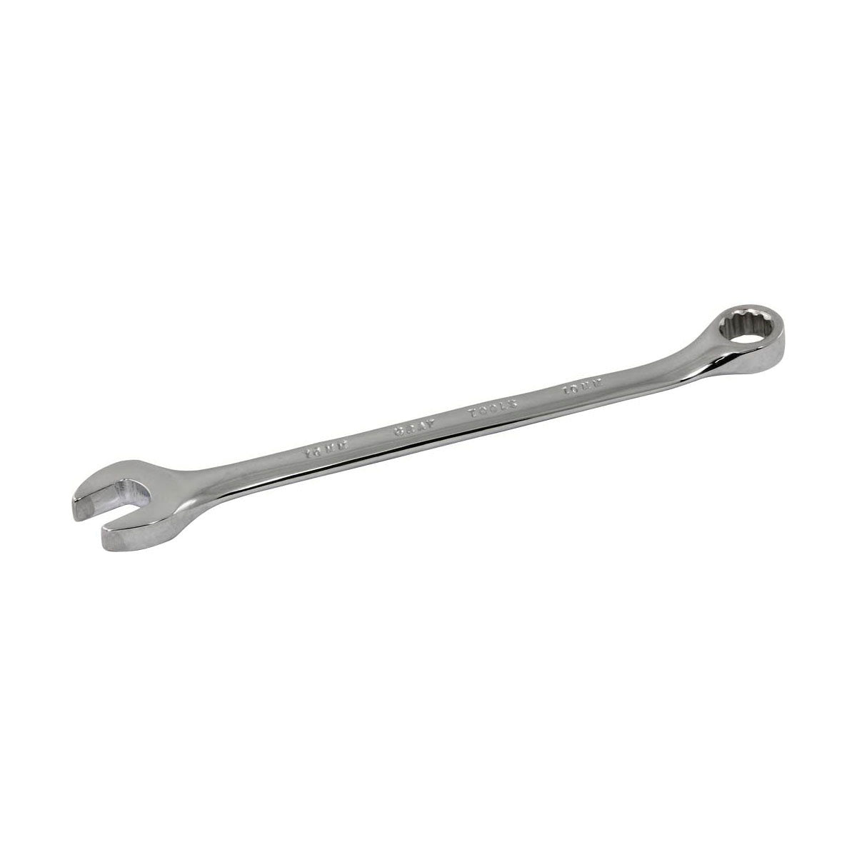 Gray Tools MC10 Combination Wrench, Metric, 10 mm, 12 Points, 15 deg Offset, 165 mm OAL, Polished Chrome, ANSI B107.9