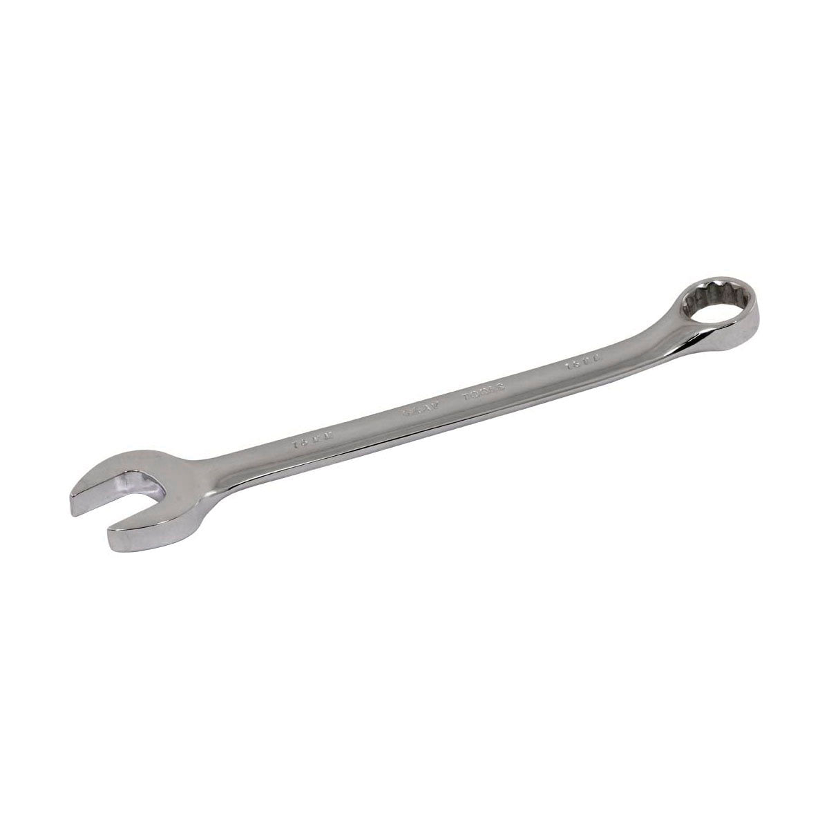 Gray Tools MC16 Combination Wrench, Metric, 16 mm, 12 Points, 15 deg Offset, 205 mm OAL, Polished Chrome, ANSI B107.9