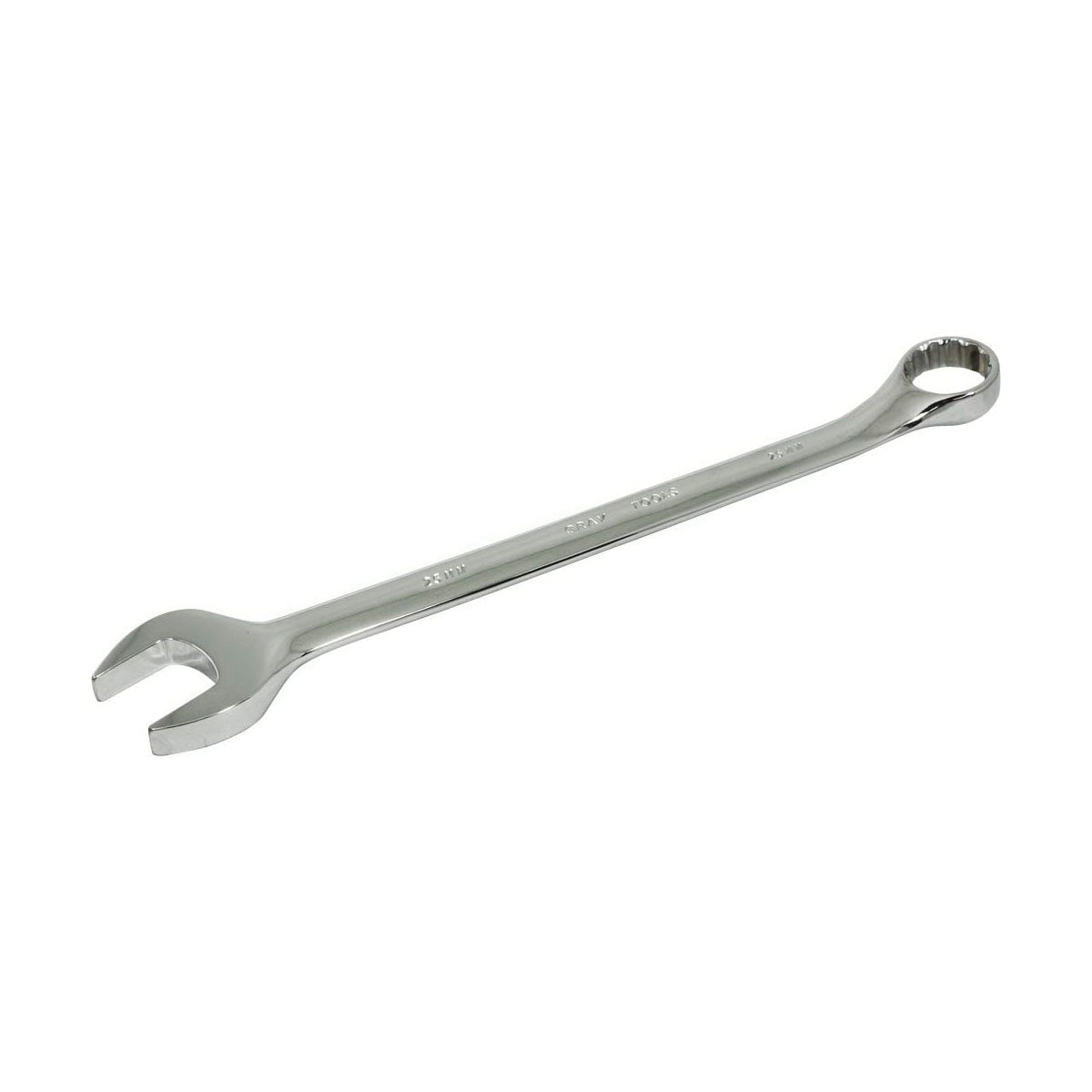 Gray Tools MC25 Combination Wrench, Metric, 25 mm, 12 Points, 15 deg Offset, 314 mm OAL, Polished Chrome, ANSI B107.9