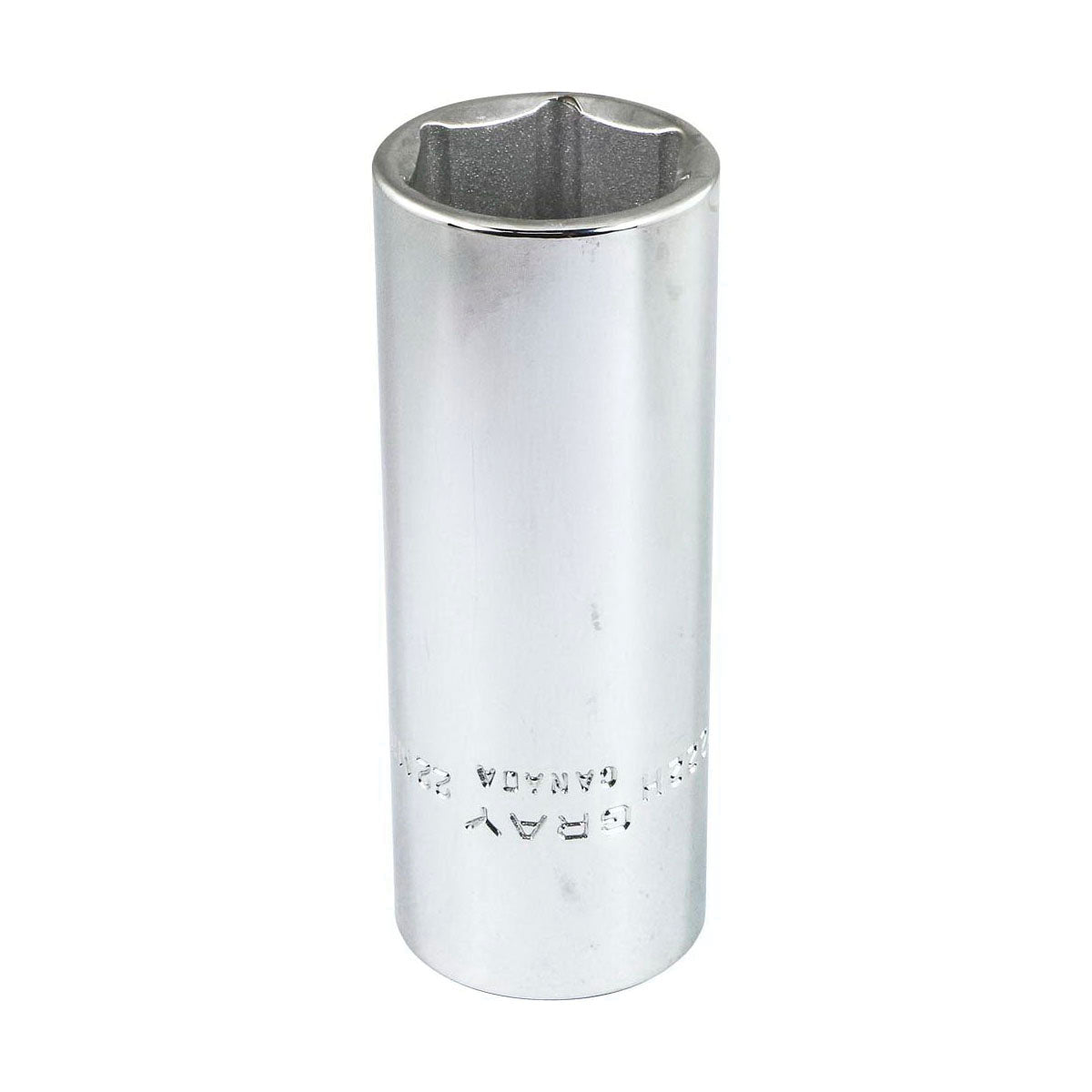 Gray Tools MD1222H Deep Socket, Metric, 1/2 in, 22 mm Hex Socket, 6 Points