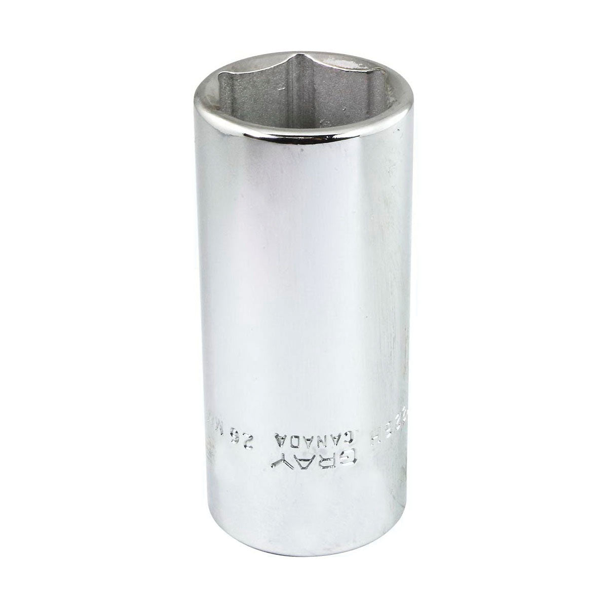 Gray Tools MD1226H Deep Socket, Metric, 1/2 in, 26 mm Hex Socket, 6 Points