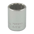 Gray Tools MT17 Standard Socket, Metric, 3/8 in, 17 mm Hex Socket, 12 Points