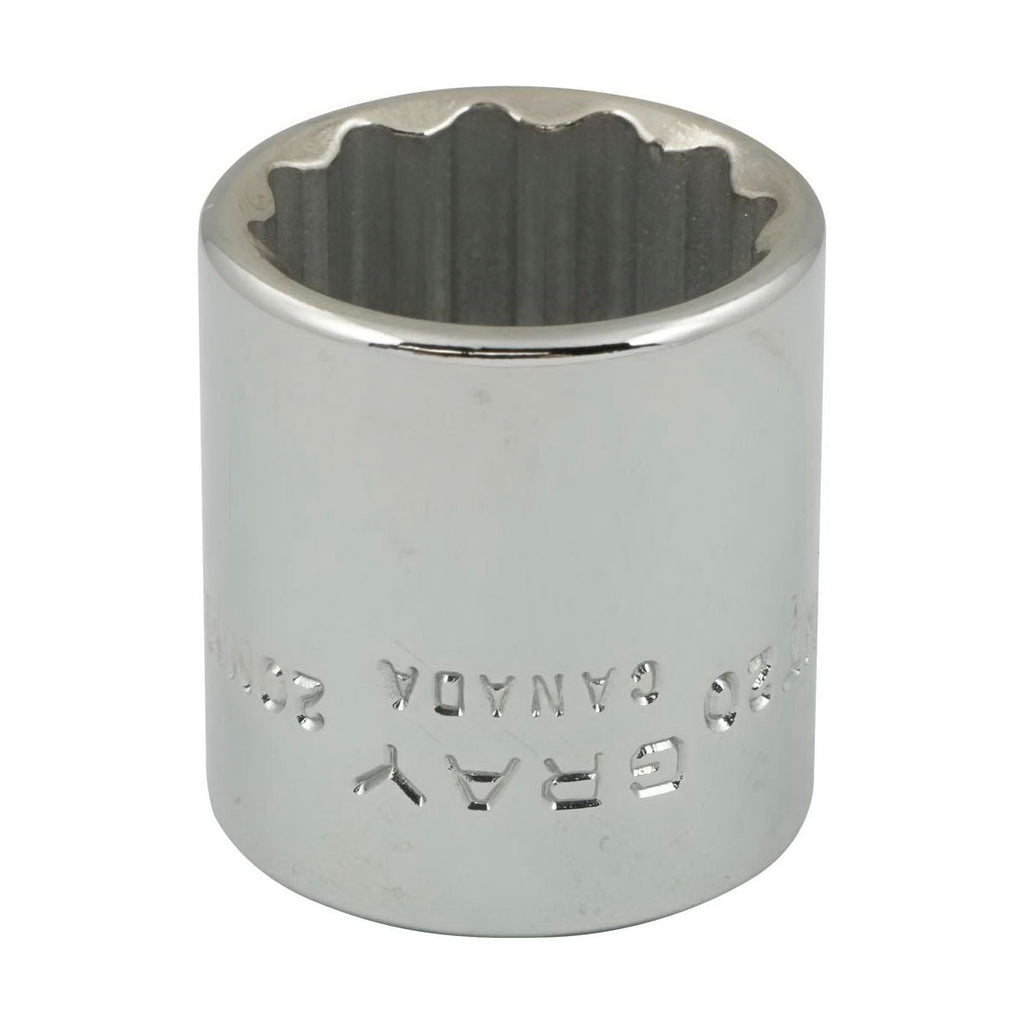 Gray Tools MT20 Standard Socket, Metric, 3/8 in, 20 mm Hex Socket, 12 Points