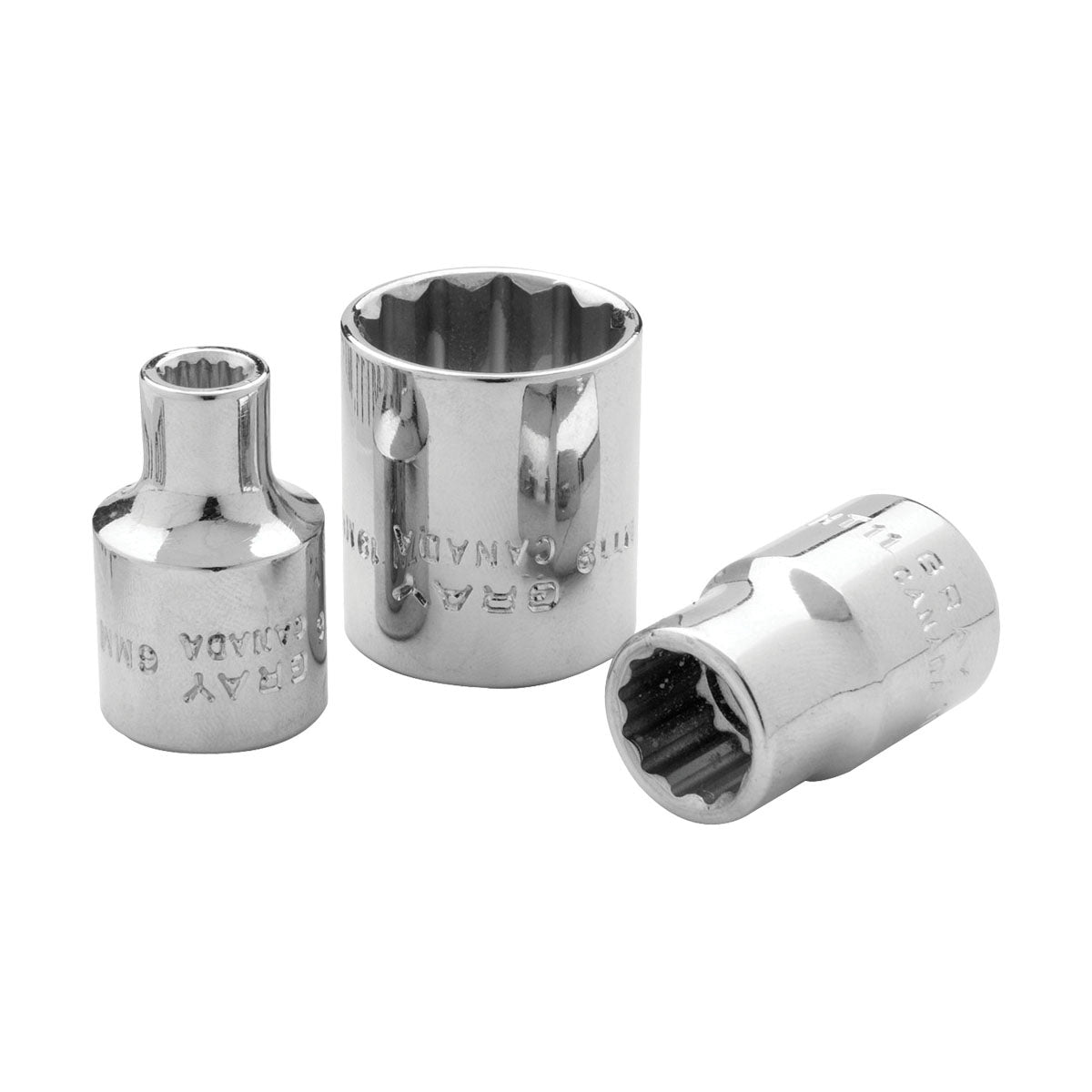Gray Tools MT9 Standard Socket, Metric, 3/8 in, 9 mm Hex Socket, 12 Points