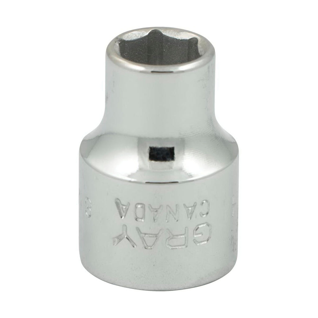 Gray Tools MT8H Standard Socket, Metric, 3/8 in, 8 mm Hex Socket, 6 Points