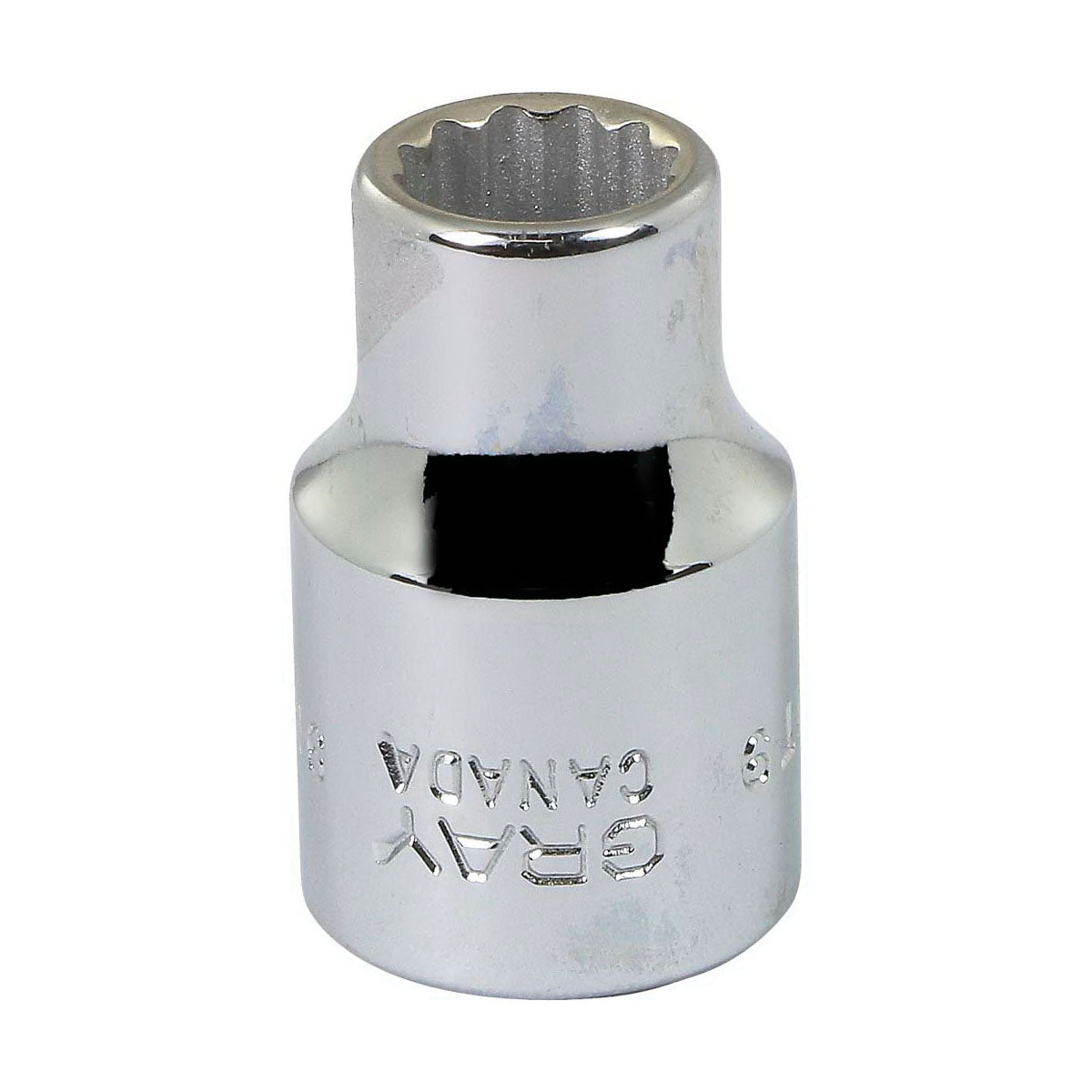 Gray Tools MT9 Standard Socket, Metric, 3/8 in, 9 mm Hex Socket, 12 Points