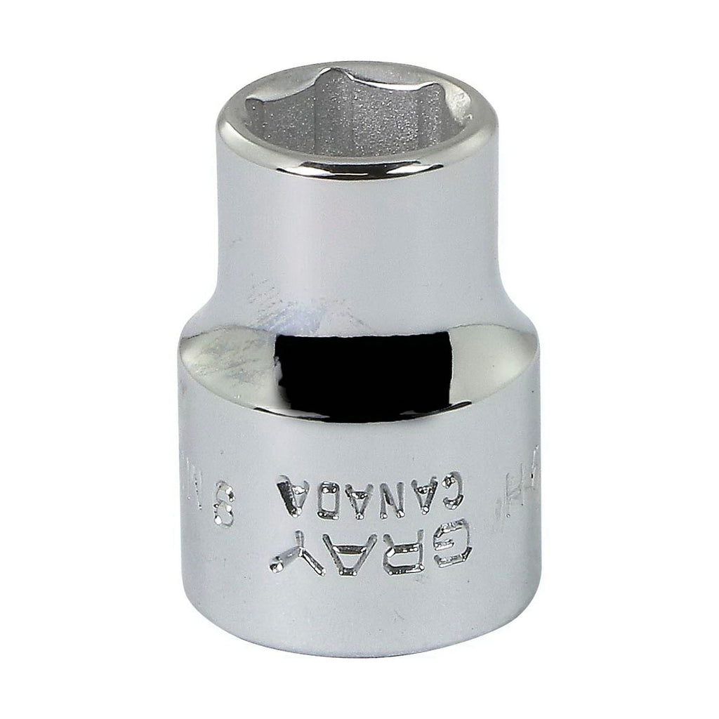 Gray Tools MT9H Standard Socket, Metric, 3/8 in, 9 mm Hex Socket, 6 Points