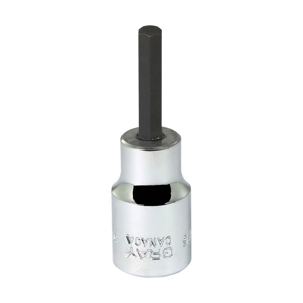 Gray Tools MTW5 Standard Socket Driver Bit, 3/8 in Drive, 5 mm, 31 mm L Bit
