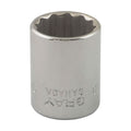 Gray Tools T18 Standard Socket, Imperial, 3/8 in, 9/16 in Hex Socket, 12 Points