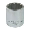Gray Tools T24 Standard Socket, Imperial, 3/8 in, 3/4 in Hex Socket, 12 Points