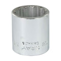 Gray Tools T28 Standard Socket, Imperial, 3/8 in, 7/8 in Hex Socket, 12 Points