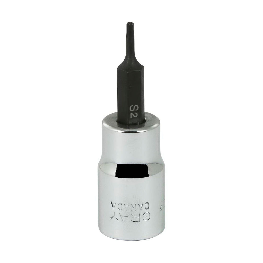 Gray Tools T607 Regular Socket Driver Bit, 3/8 in Drive, T7