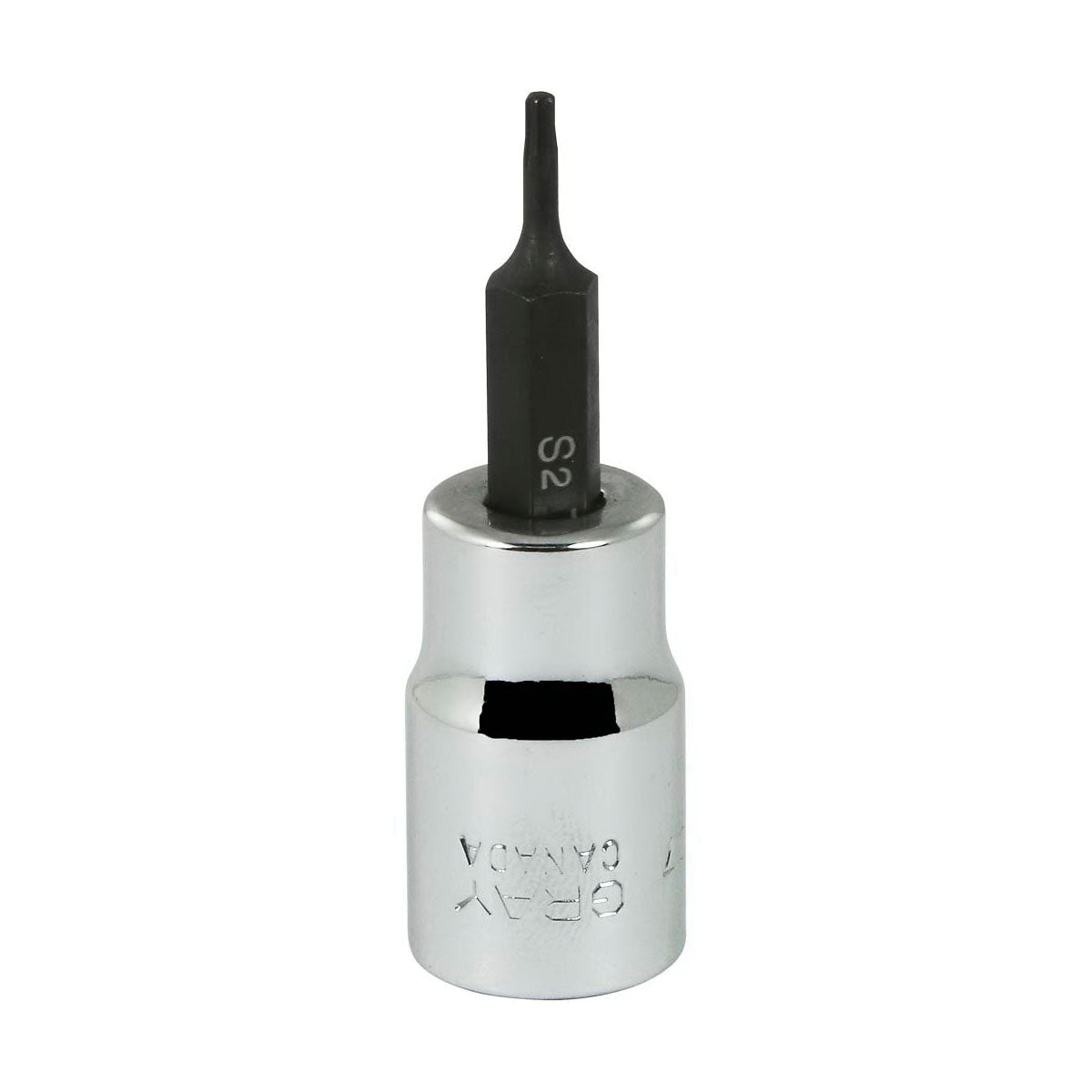 Gray Tools T607 Regular Socket Driver Bit, 3/8 in Drive, T7