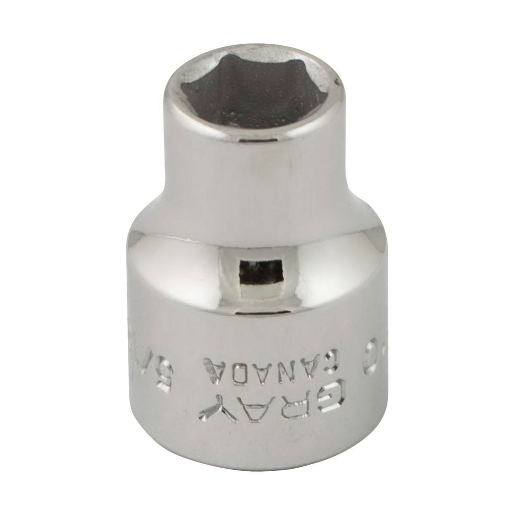 Gray Tools TH10 Socket, 3/8 in Hex Drive, 5/16 in Standard Socket, 6 Points