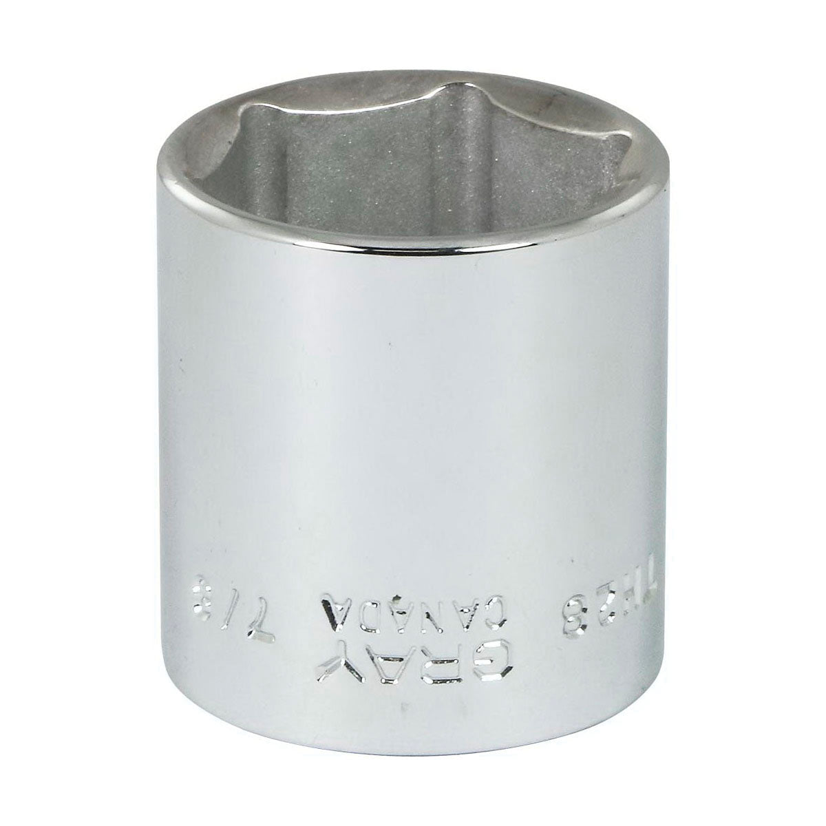 Gray Tools TH28 Standard Socket, Imperial, 3/8 in, 7/8 in Hex Socket, 6 Points