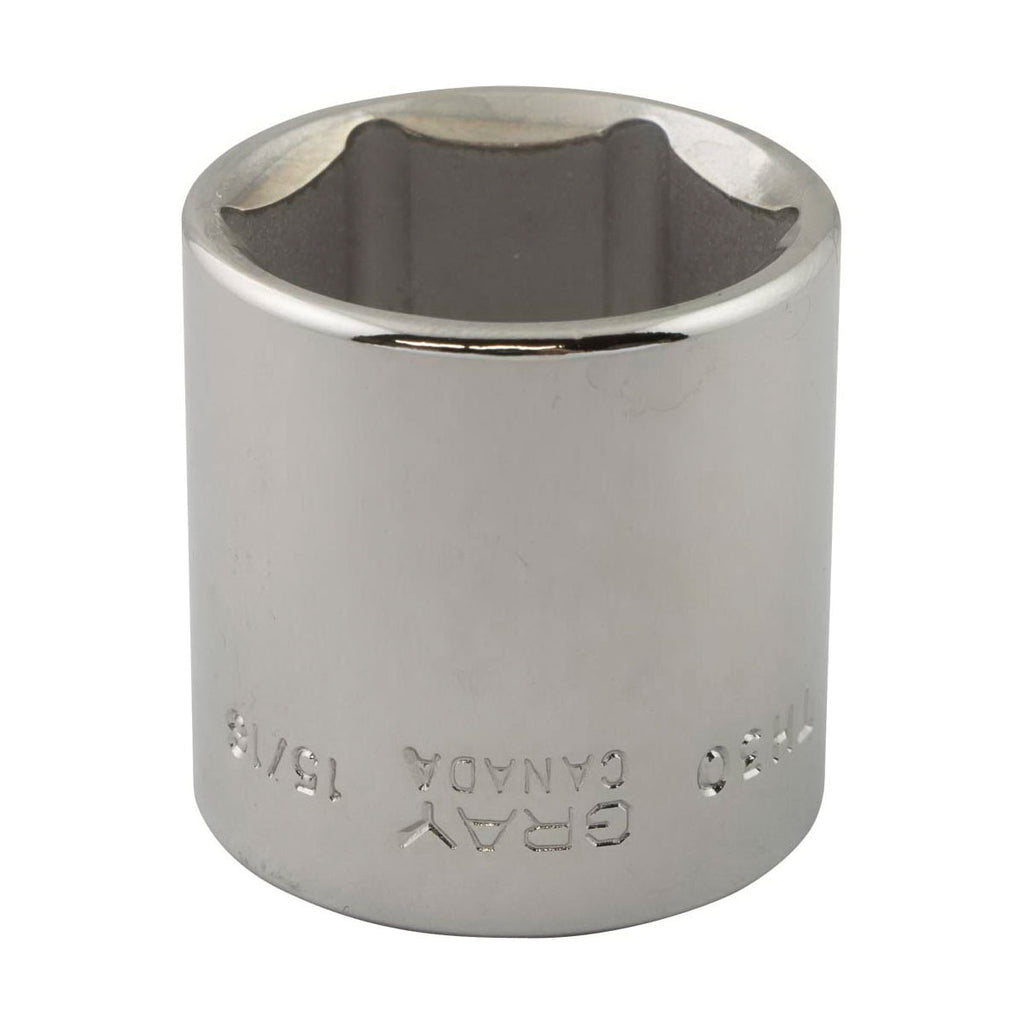 Gray Tools TH30 Socket, 3/8 in Hex Drive, 15/16 in Standard Socket, 6 Points