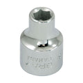 Gray Tools TH8S Standard Socket, Imperial, 3/8 in, 1/4 in Hex Socket, 6 Points