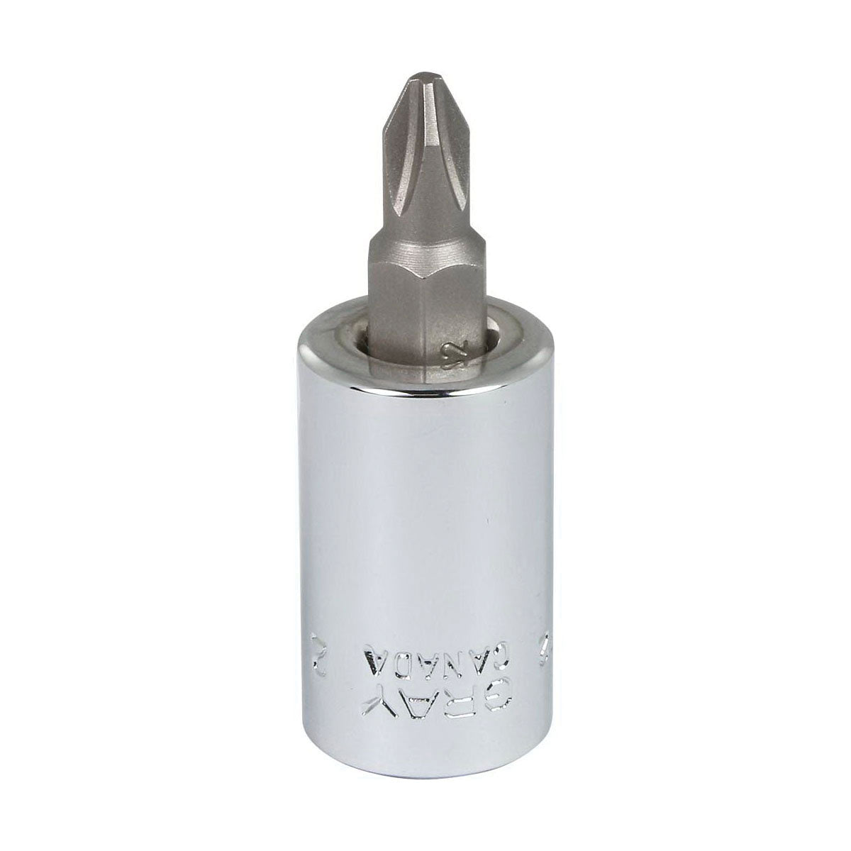 Gray Tools TP2 Standard Socket Driver Bit, 3/8 in Drive, #2, 3/4 in L Bit
