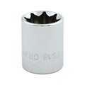 Gray Tools TS18 Standard Socket, Imperial, 3/8 in, 9/16 in Double Square Socket, 8 Points
