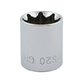 Gray Tools TS20 Standard Socket, Imperial, 3/8 in, 5/8 in Double Square Socket, 8 Points