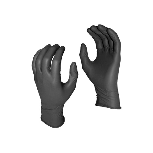Grease Monkey™ 5554PF-S Sustainable Disposable Gloves, S, Nitrile, Black, Powder-Free, 5 mil THK