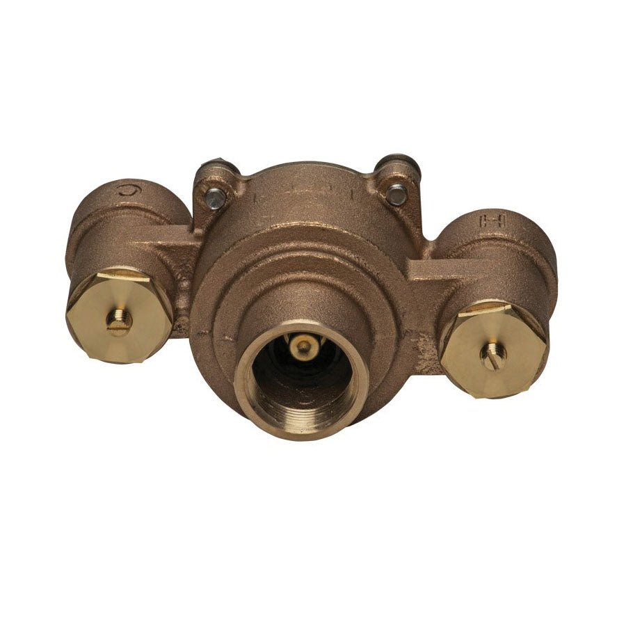 Haws® AXION® 9201E Emergency Tempering Thermostatic Mixing Valve, 1/4 in Nominal, FNPT End Style, 125 psi Pressure, 1 to 31 gpm Flow, Brass Body