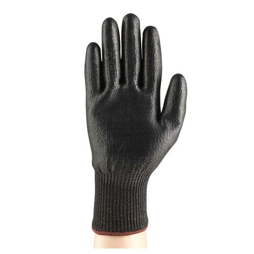 HyFlex® 11751100 Medium Duty Cut Resistant Gloves, 10, Polyurethane Coating, Intercept Technology®, Knit Wrist Cuff, Resists: Abrasion, Cut and Puncture, ANSI Cut-Resistance Level: A4, ANSI Puncture-Resistance Level: 4, Ambidextrous Hand