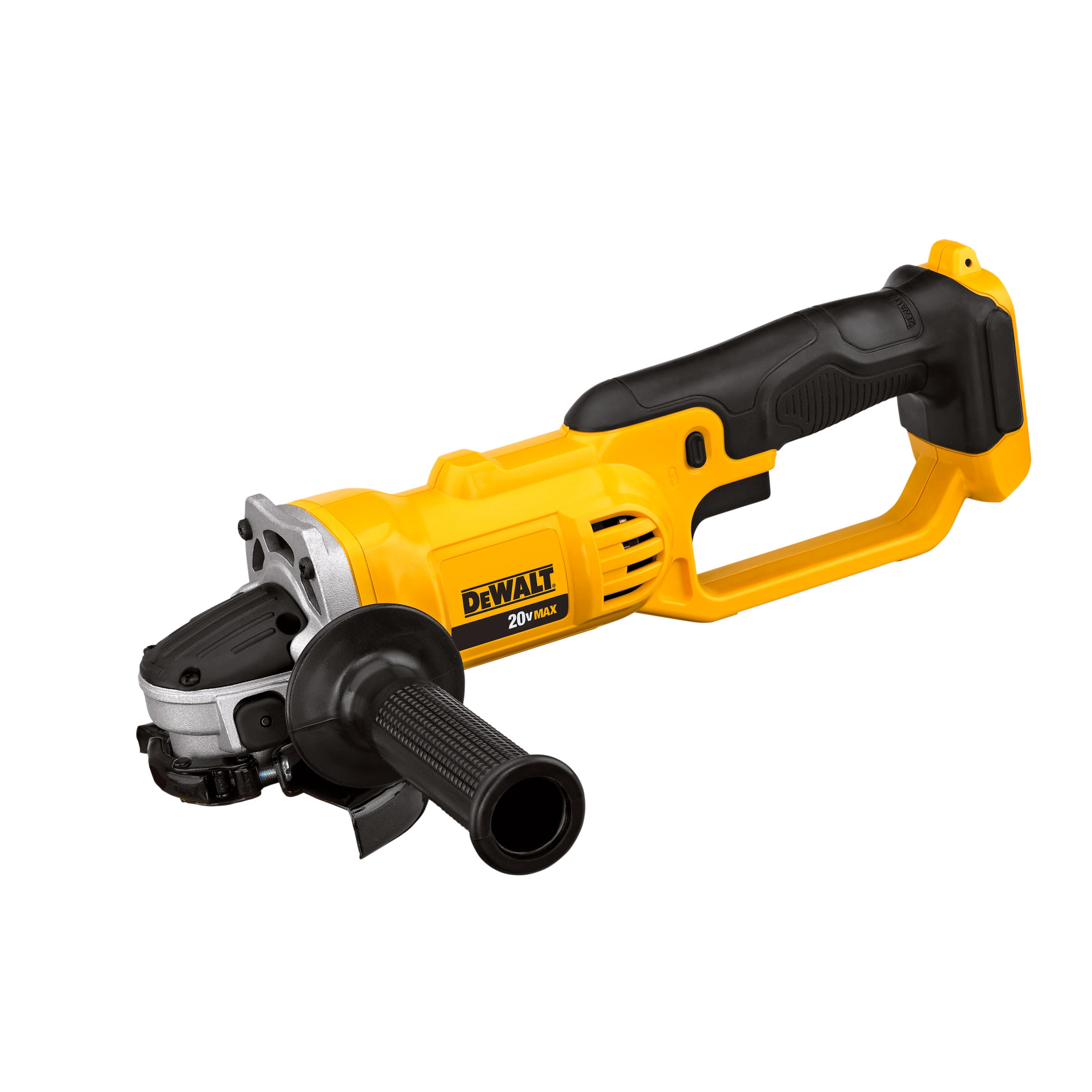 DeWALT® DCG412B Small Cordless Angle Grinder, 4-1/2 in Dia Wheel, 5/8 in Arbor/Shank, 20 V, Li-Ion Battery, Trigger Switch