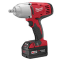 Milwaukee® M18™ 2663-22 High Torque Cordless Impact Wrench Kit With Friction Ring, 1/2 in Square Drive, 0 to 2200 bpm, 450 ft-lb Torque, 18 V DC, 8-7/8 in OAL