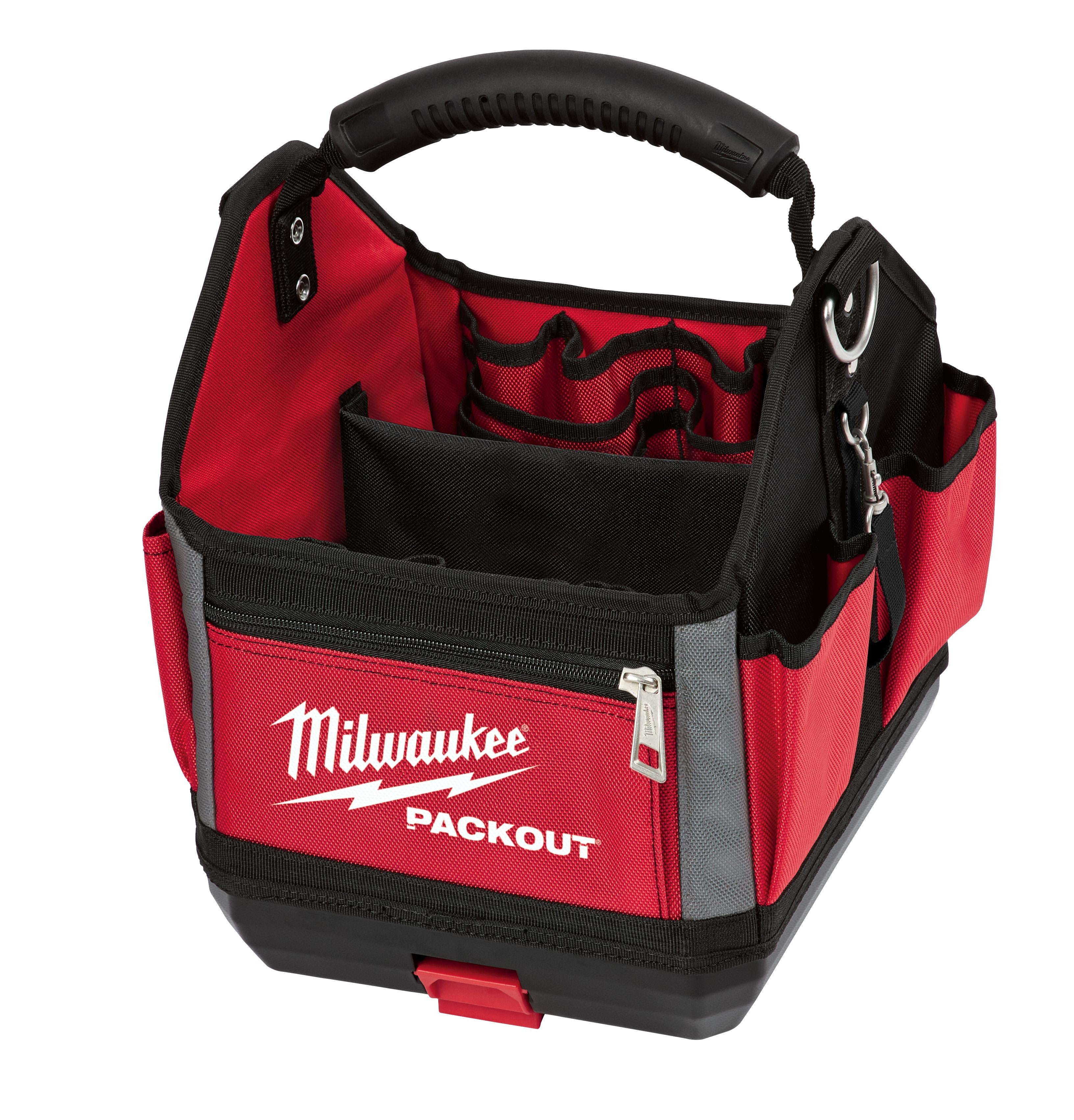 Milwaukee® PACKOUT™ 48-22-8310 Tote, 1680D Ballistic Nylon, Black/Red
