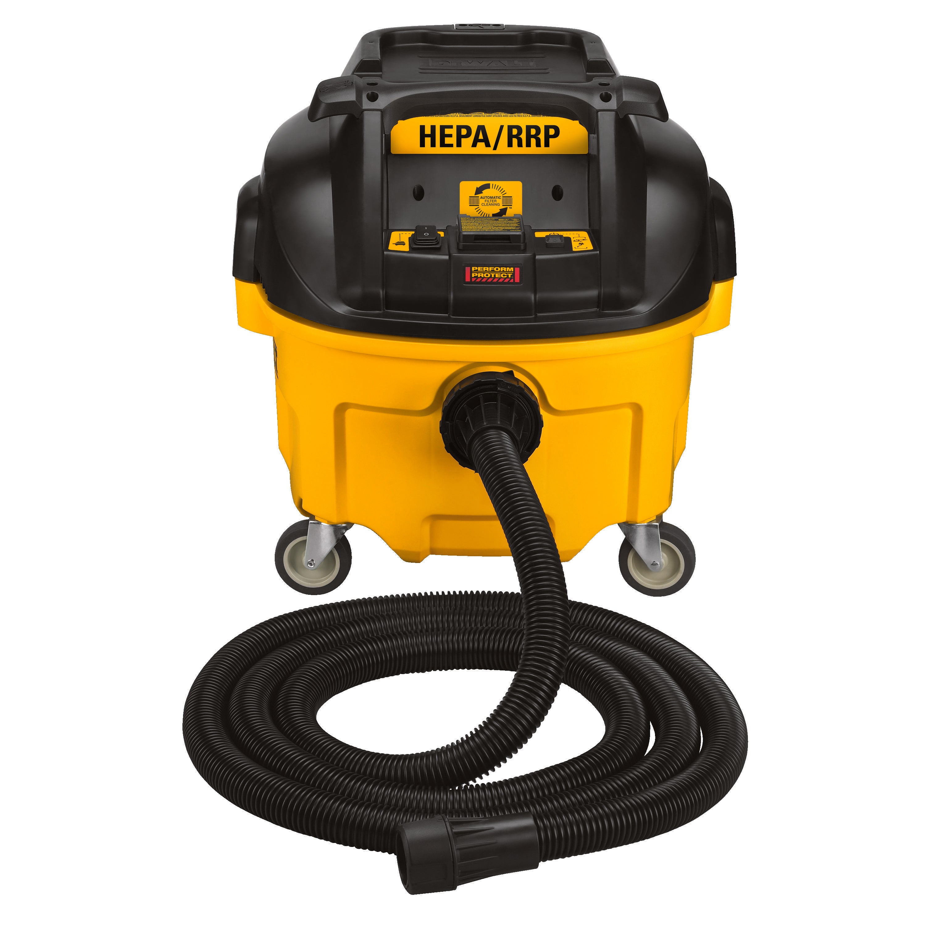 DeWALT® DWV010 Wet/Dry Dust Extractor, 15 A, 8 gal Tank, 120 V AC, 130 cfm Air Flow, HEPA/RRP Filter