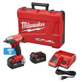 Milwaukee® M18™ FUEL™ 2759B-22 Brushless Compact Impact Wrench Kit With Friction Ring, 1/2 in Straight Drive, 0 to 3200 bpm, 220 ft-lb Torque, 18 V DC, 6.1 in OAL