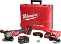Milwaukee® M18™ FUEL™ 2783-22 Cordless Angle Braking Grinder Kit, 5 in Dia Wheel, 5/8-11 Arbor/Shank, 18 VDC, Li-Ion Battery, 2 Batteries, No-Lock Paddle Switch