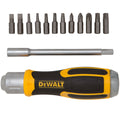 DeWALT® DWHT69233 Multi-Bit Ratcheting Multi-Bit Screwdriver, 13 Pieces, Comfort Grip Handle, Rubber