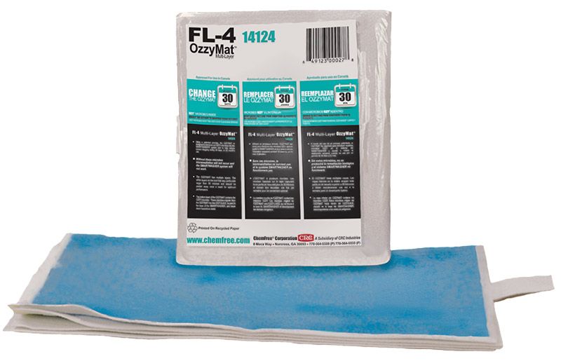 SmartWasher® 14124 OzzyMat FL-4 Biodegradable Non-Flammable Multi-Layer Filter With Granular Powder, 1 Unit Bottle, Brown, Flanged Form