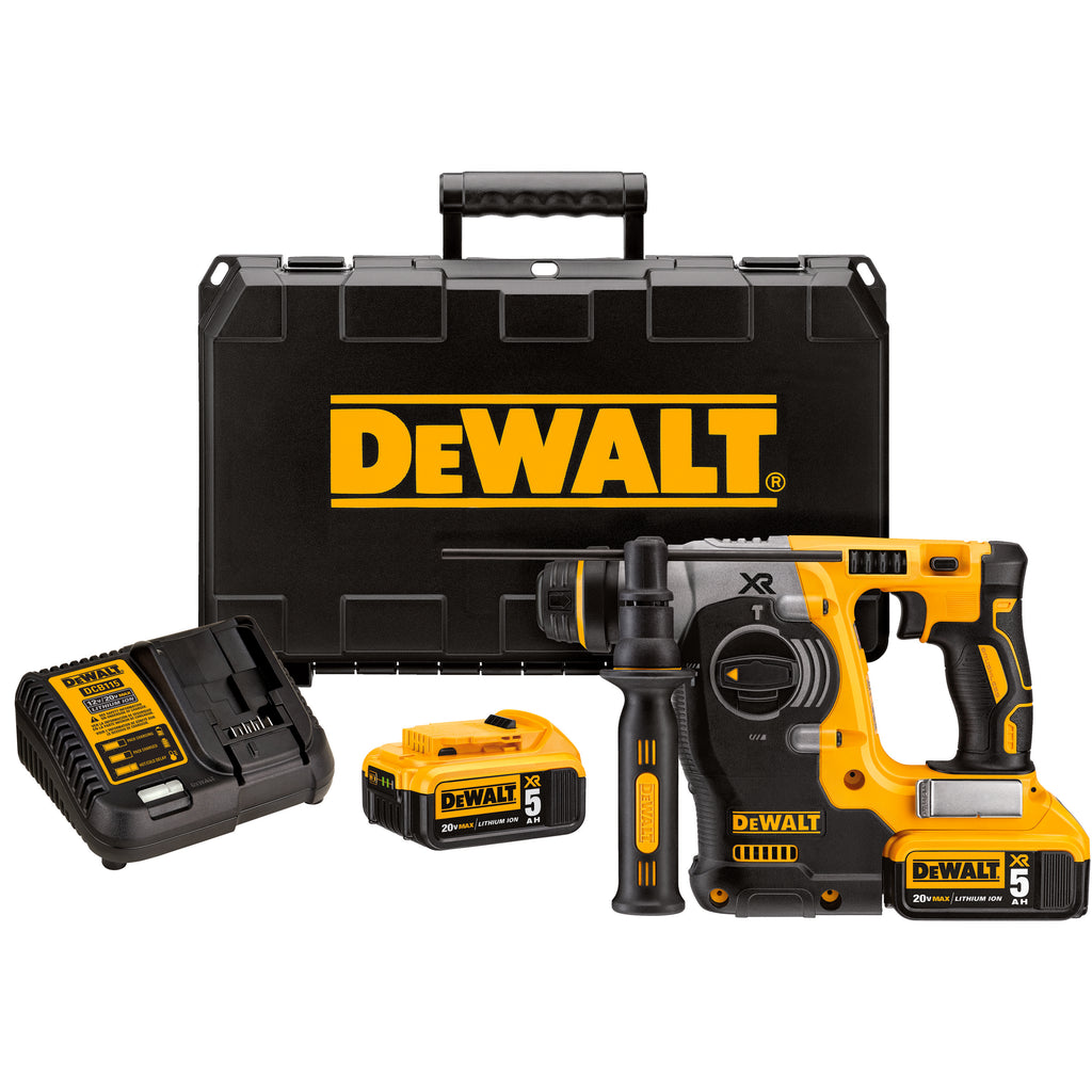 DeWALT® 20V MAX* DCH273P2 XR™ High Performance Cordless Rotary Hammer Kit, 1 in SDS Plus® Chuck, 20 V AC, 0 to 1100 rpm No-Load, Li-Ion Battery