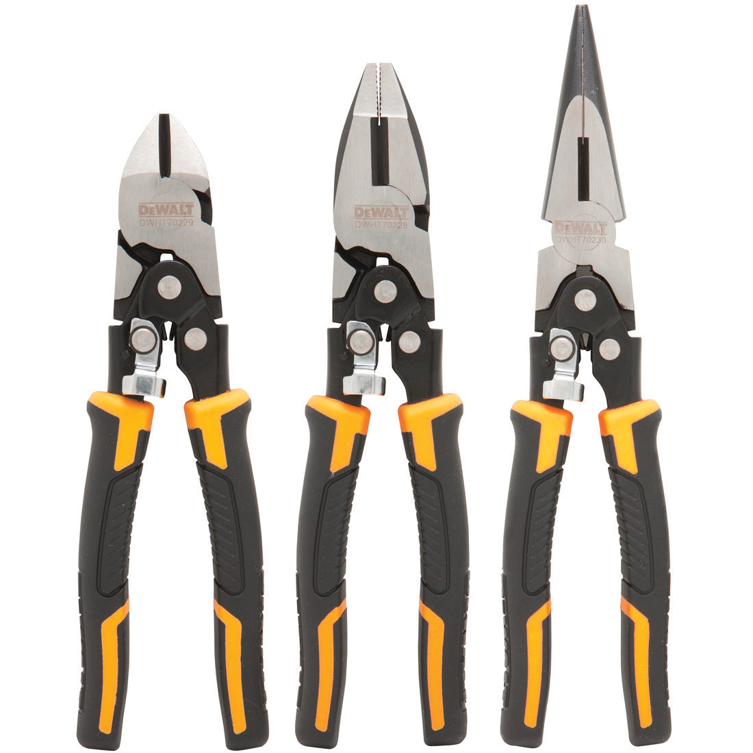 DeWALT® DWHT70485 Compound Action Electrician's Plier Set, 3 Pieces